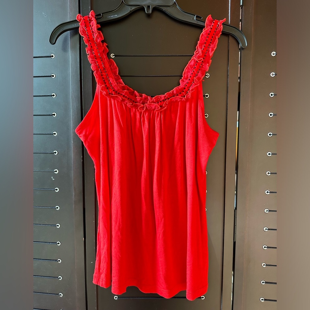 Express Ruffle & Beaded Top